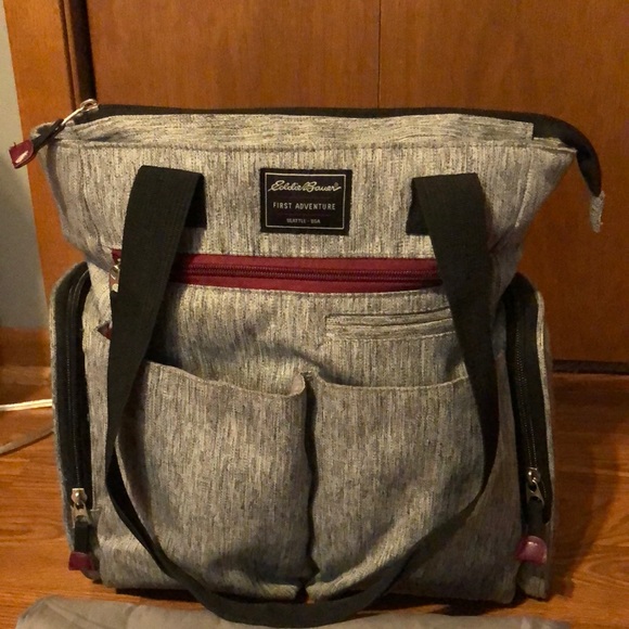 Eddie Bauer Handbags - EDDIE BAUER DIAPER BAG USED TWICE! IN EXCELLENT CONDITION! LOTS OF STORAGE!